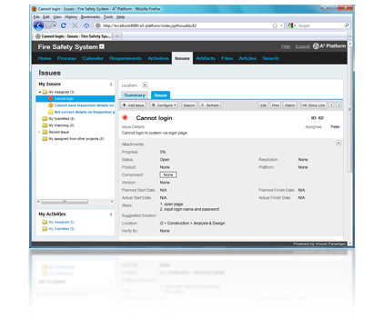 New issues view user interface