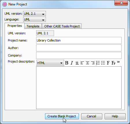 new project