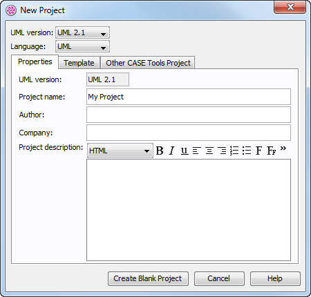 new project