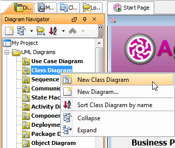 new class diagram