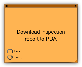 Download inspection report to PDA