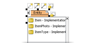 Model element name completion