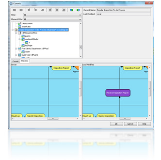 View and compare old revision with VP Teamwork server