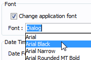 Adjusting application's font settings