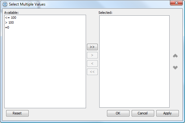 multiple values