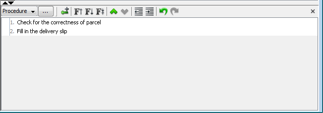 enter pick up parcel proc