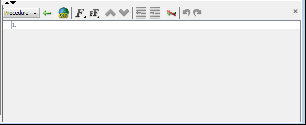 procedure editor