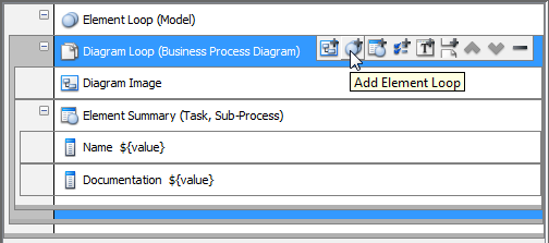 add element loop