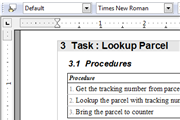 Producing business process report with report writer