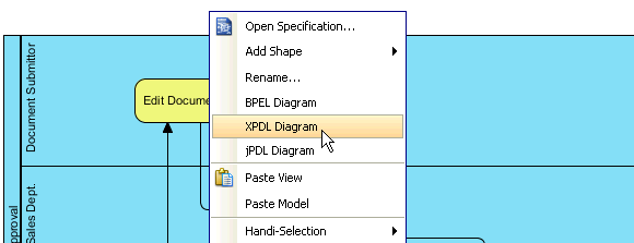 right click XPDL diagram
