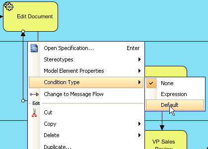 right click default condition