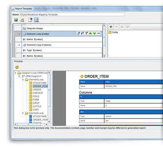 Report template designer