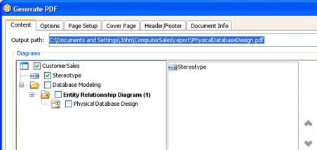 Specify pdf output path