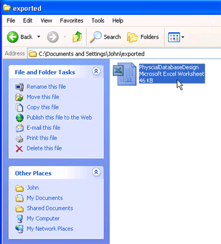 Open exported Excel