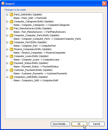 Preview changes before apply import