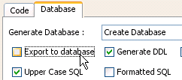 Avoid export to database directly