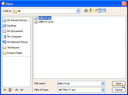 Select oracle database JDBC library