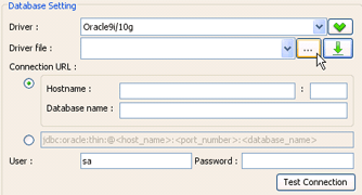 Specify JDBC jar for Oracle database