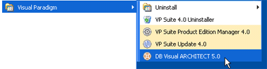 Start DB Visual ARCHITECT