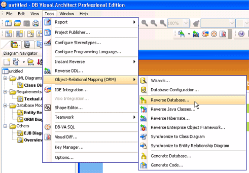 Reverse oracle database schema