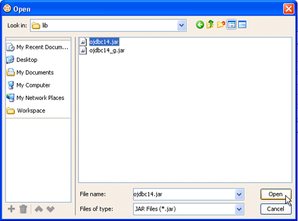 Select oracle database JDBC library