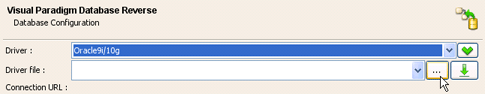 Specify Oracle database JDBC driver file