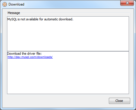 warning dialog