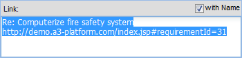 The popup of URL of Resource