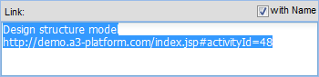 The popup of URL of Resource