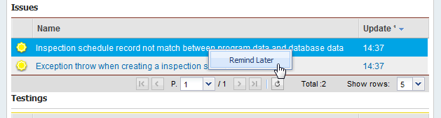 Set a Resource to remind later