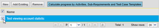 Select Test-Case Template to remove