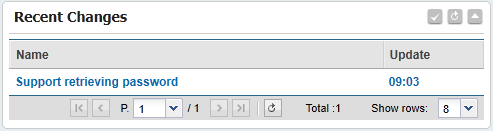 Change of Requirement is informed via the Recent Changes widget in Home view
