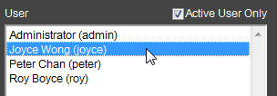 Select the user to edit