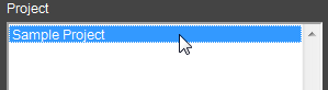 Select project to edit