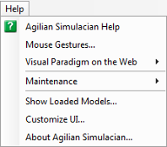 The Help menu