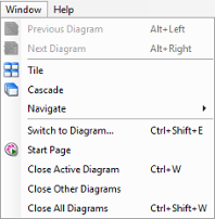The Window menu