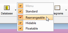 Uncheck Rearrangable option 