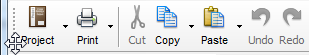 Drag the left edge of toolbar