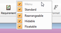 Show or hide toolbar