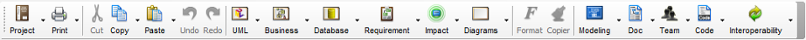 The Standard toolbar