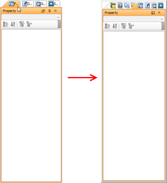 A frame is docked to another frame