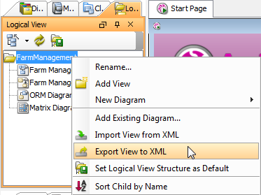 Click Export View to XML from the pop-up menu