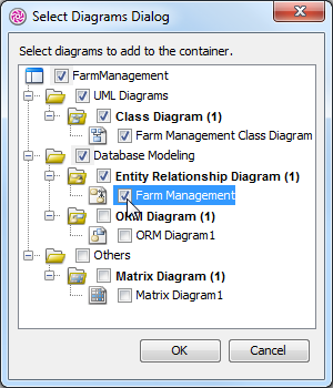 Check diagrams in Select Diagrams Dialog
