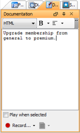 The Documentation pane