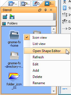 Select Open Shape Editor from the pop-up menu