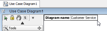 Enter name for the newly created use case diagram