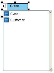 List filtered by typed text