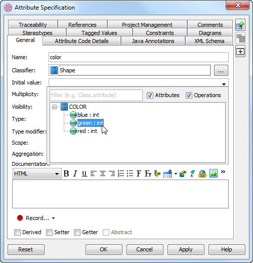 Selecting an initial value