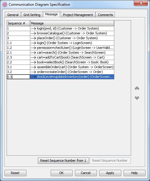 Edit sequence number of messages