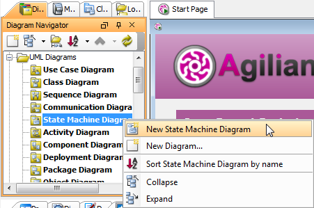 Create state machine diagram